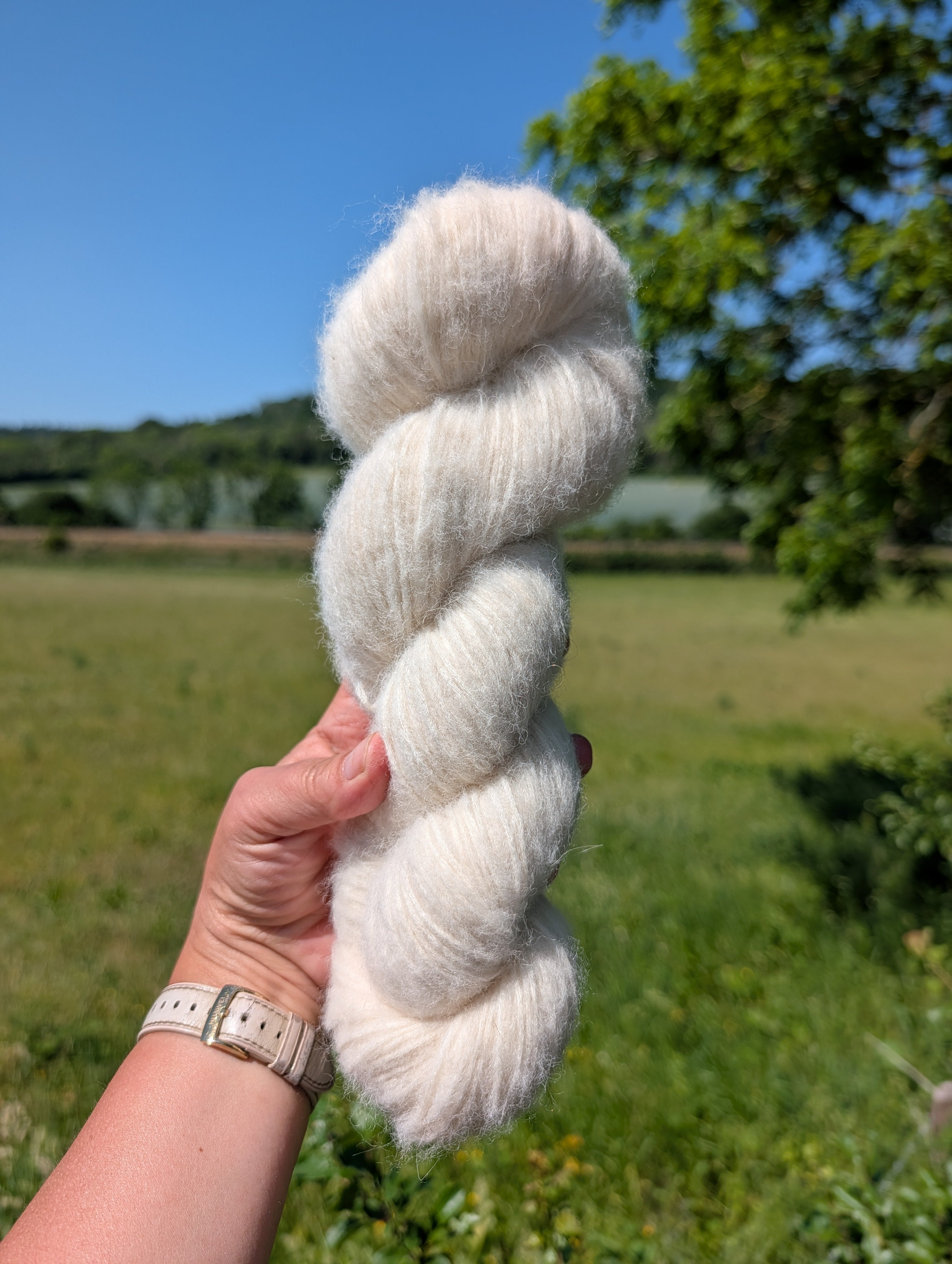 Undyed White - Alpaca Cotton Air