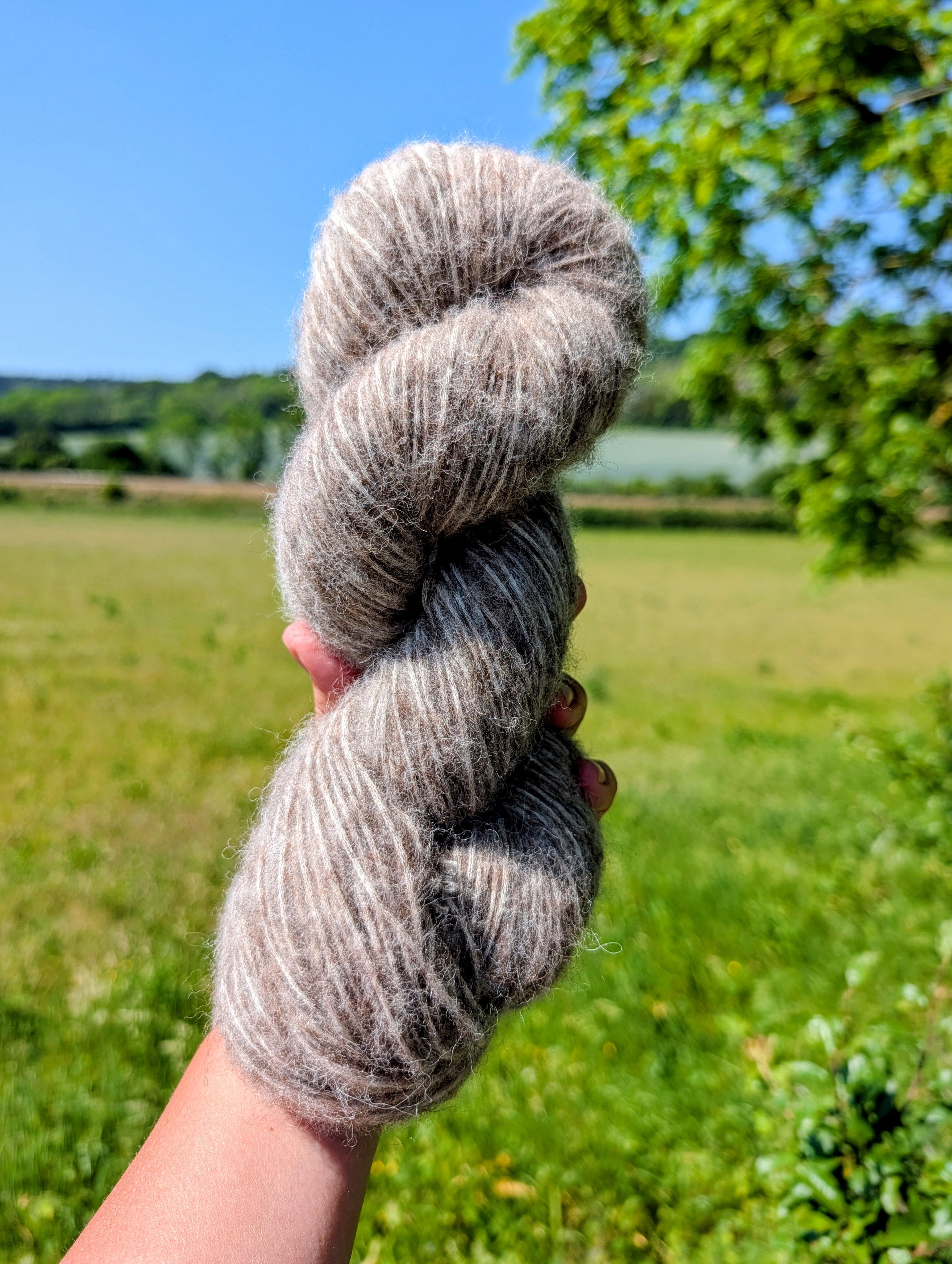 Undyed Brown - Alpaca Cotton Air